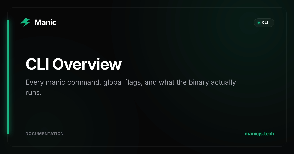 CLI Overview | Manic Docs