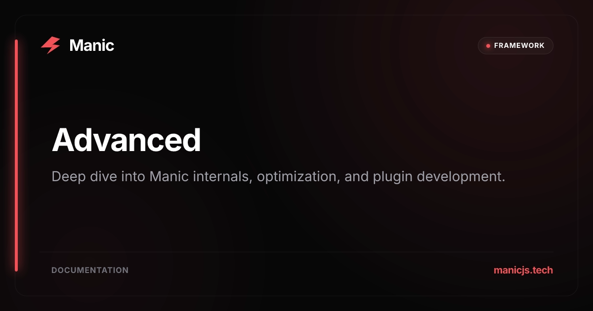 Advanced | Manic Docs