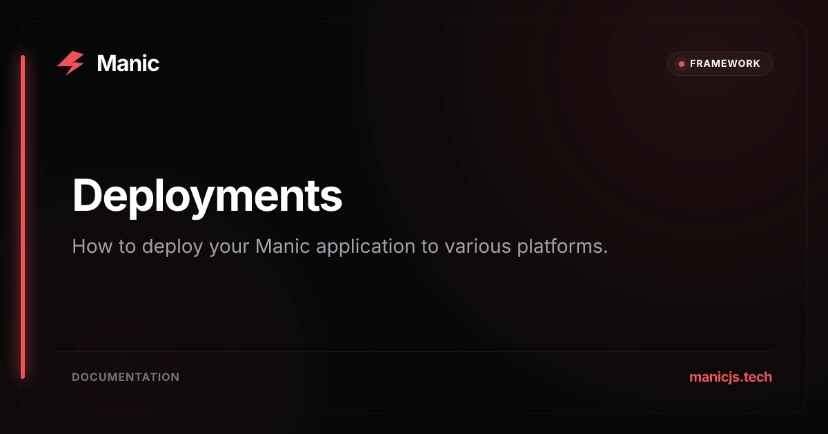 Deployments | Manic Docs